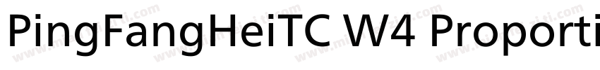 PingFangHeiTC W4 Proportional字体转换